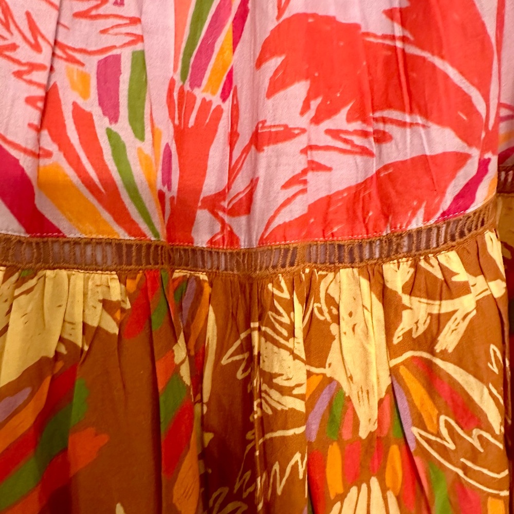 FARM Rio Maxi Bubble Skirt in Pink and Orange - Picture 8 of 9